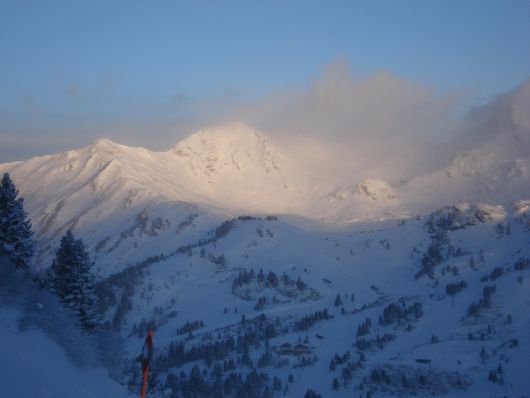 Die Morgensonne über Obertauern